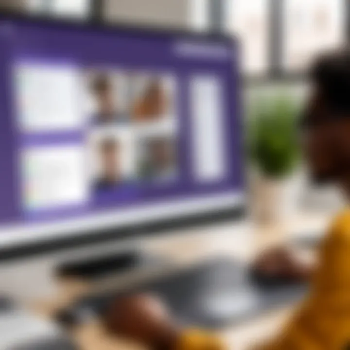 Microsoft Teams interface showcasing collaboration features