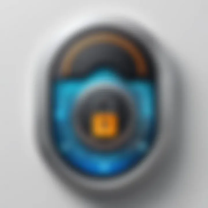 A digital lock graphic symbolizing app security