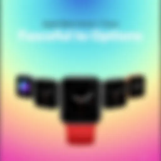 Vibrant display of Apple Watch Series 7 faces showcasing customization options