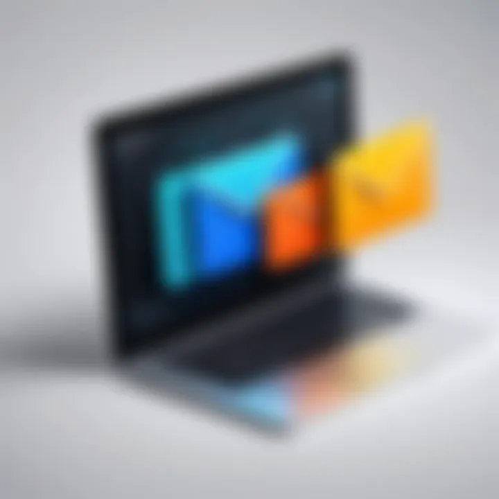 A high-tech interface showcasing email filtering options