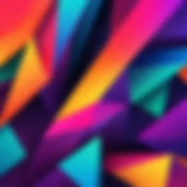 Abstract design live wallpaper with colorful geometric shapes