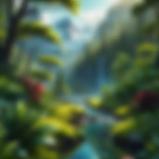 Vibrant live wallpaper showcasing a dynamic nature scene