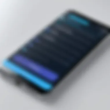 A smartphone displaying a privacy-focused messaging app interface