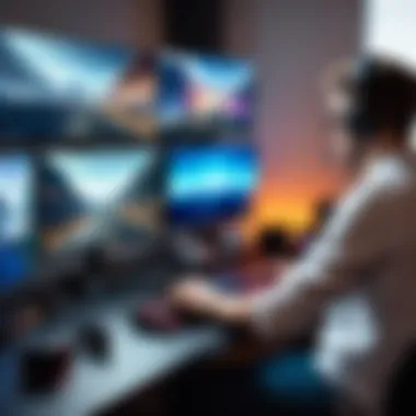 Video Capture Software in Gaming Environments User engaging with video capture software on a gaming setup