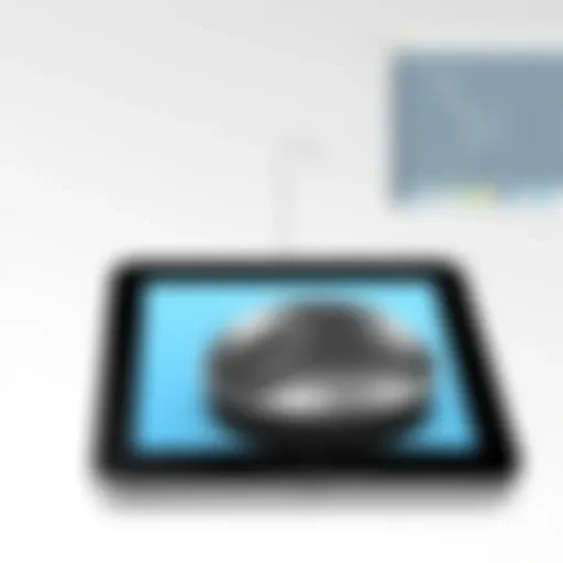 Seamless Integration of Trackball Mouse with iPad Bluetooth trackball mouse on an iPad screen