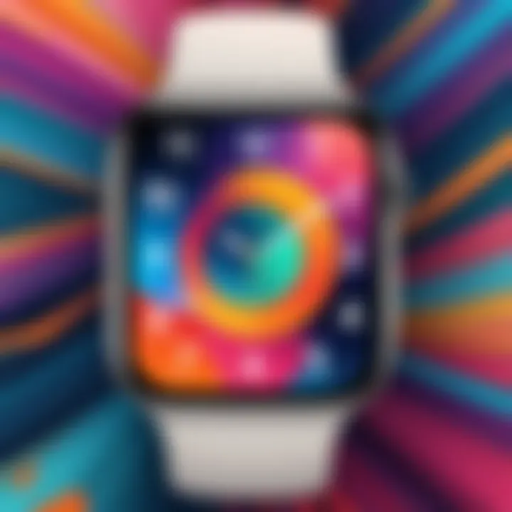 Abstract wallpaper design for Apple Watch