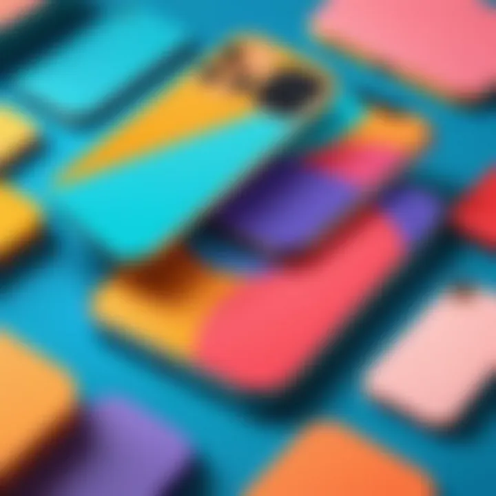 Vibrant color-blocked case offering a playful vibe