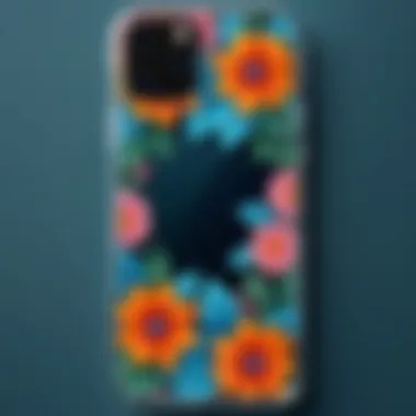 A stylish floral iPhone 12 Pro Max case with vibrant colors