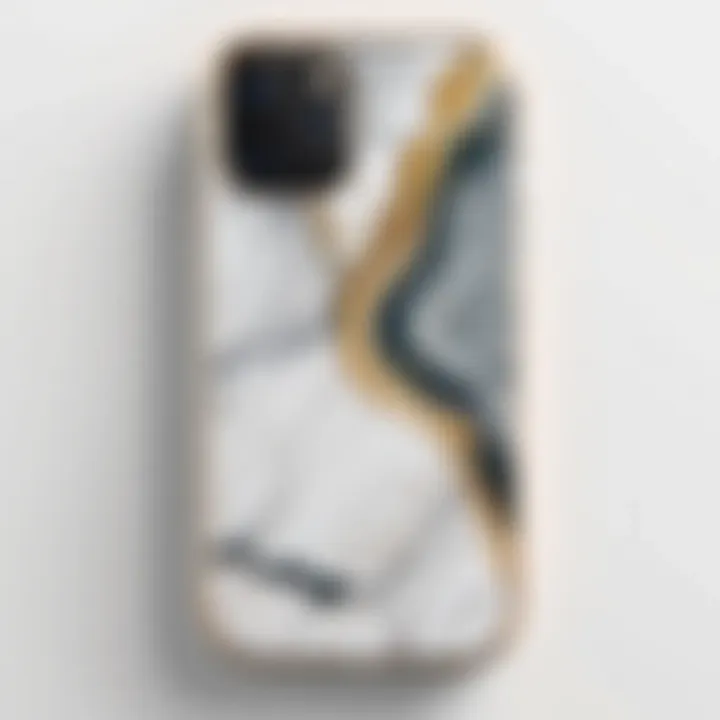 An elegant marble design iPhone 12 Pro Max case exuding sophistication