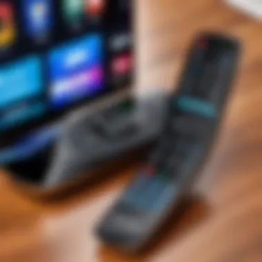 Device Compatibility with Universal TV Remotes A diagram illustrating device compatibility with universal TV remote apps