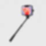 Aesthetic Selfie Stick Featuring iPhone 11 Stylish Selfie Stick with iPhone 11