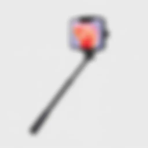 Aesthetic Selfie Stick Featuring iPhone 11 Stylish Selfie Stick with iPhone 11