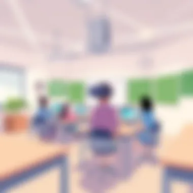 Transforming Learning with VR Technology Virtual reality in education showcasing a classroom setting