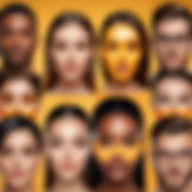 An illustration of various face filters available in video applications.