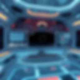 A futuristic interface showcasing video communication technology