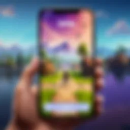 Fortnite gameplay interface on iPhone