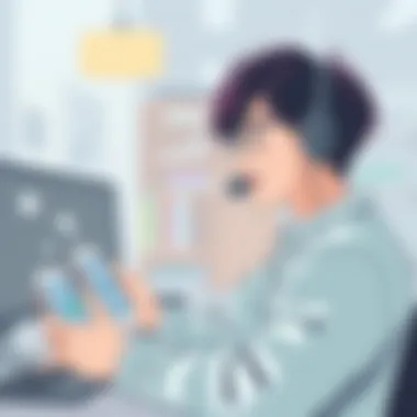 Engaging with Voice Translation in Multilingual Environments A user interacting with a voice translation app in a multilingual setting