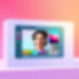 Colorful editing interface showcasing various filters