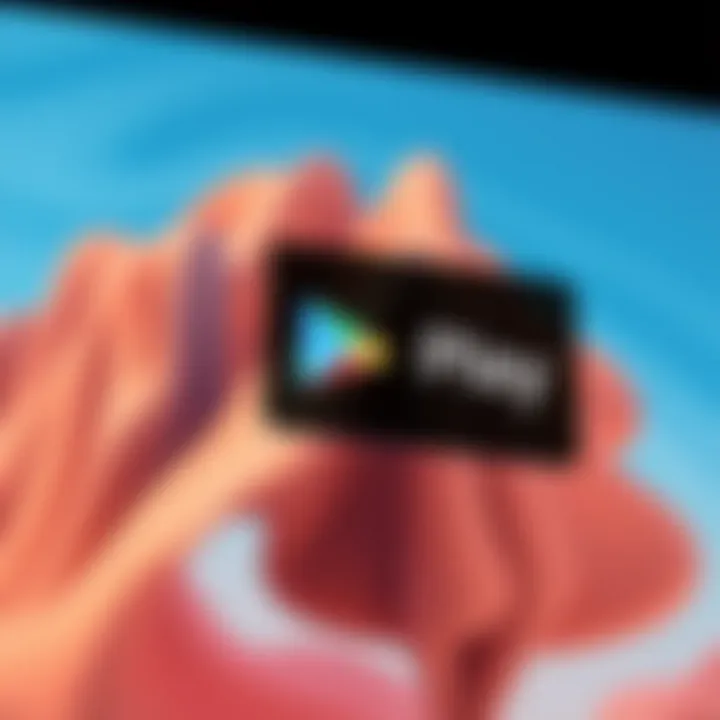 User interface of Google Play Store on Windows