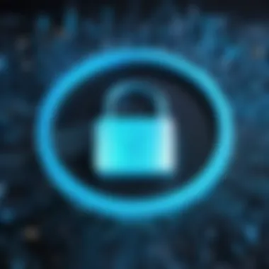 Conceptual Art of Data Privacy An abstract representation of data privacy and security in technology.