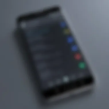 Smartphone with Conversation Recording Interface A close-up of a smartphone displaying the conversation recording feature.