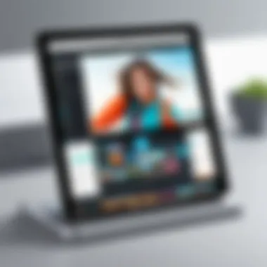 User-Friendly Interface of iPad Movie Maker User interface of the iPad movie maker app showcasing editing features