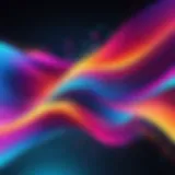 A vibrant display of a live wallpaper showcasing dynamic colors and movements.