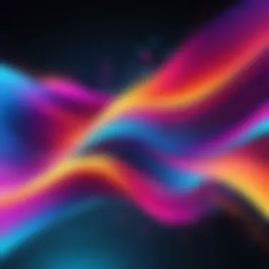 A vibrant display of a live wallpaper showcasing dynamic colors and movements.