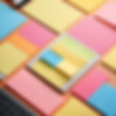 Custom color options and formatting tools in Sticky Notes