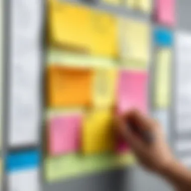 Interface of Microsoft Sticky Notes showcasing note creation