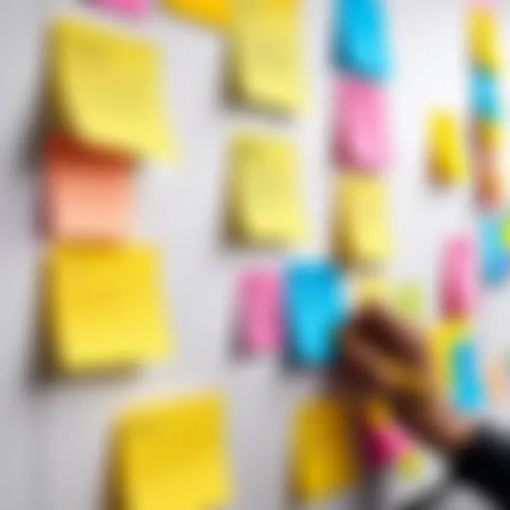 User organizing tasks using Microsoft Sticky Notes