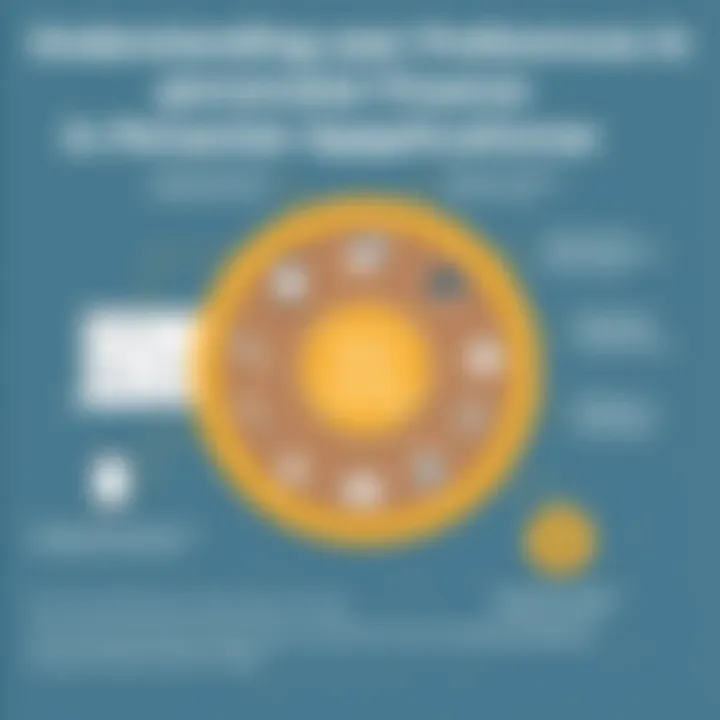 Diagram illustrating user preferences in finance apps