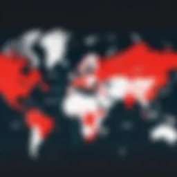 Global map highlighting Netflix availability