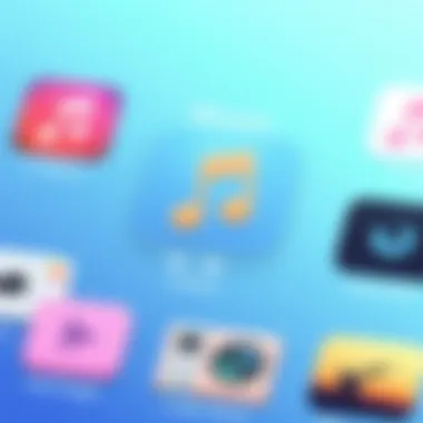 Diverse Genres in Music Apps Music app interface showcasing various genres