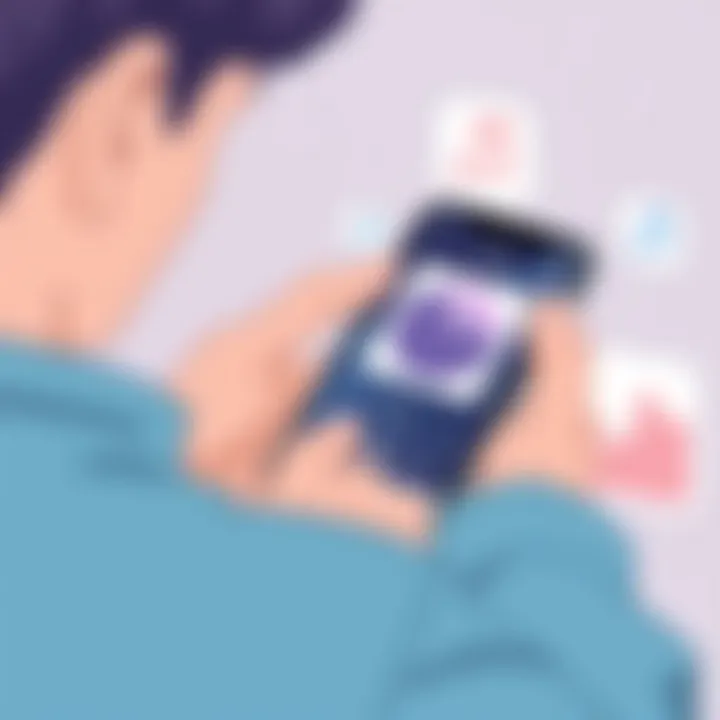 Seamless User Navigation User navigating through a music app on a smartphone