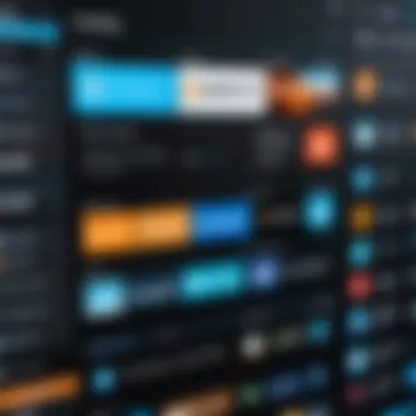 Content Categories Navigation Detailed view of content categories and navigation options on Prime Video
