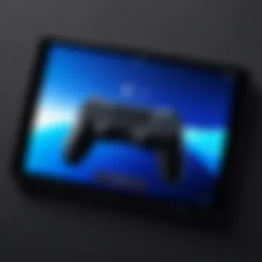 iPad displaying PlayStation game interface