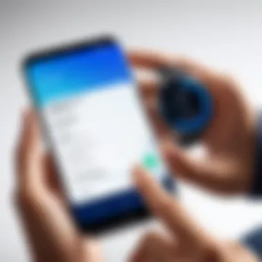 User Experience with Reminder Applications User navigating through a reminder app on a Samsung device