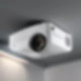 Compact projector designed for ceiling installation