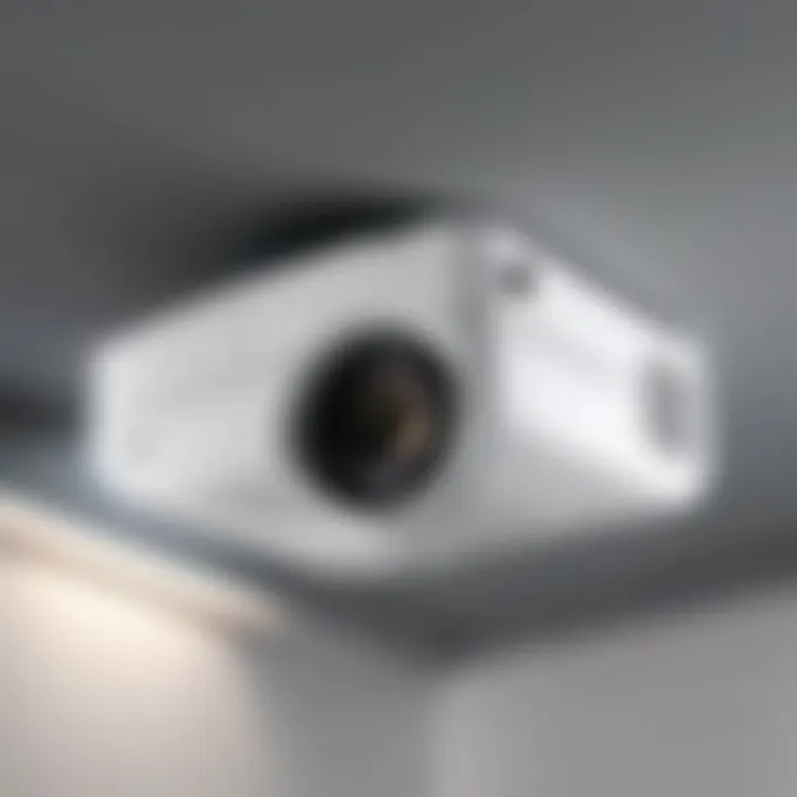 Compact projector designed for ceiling installation