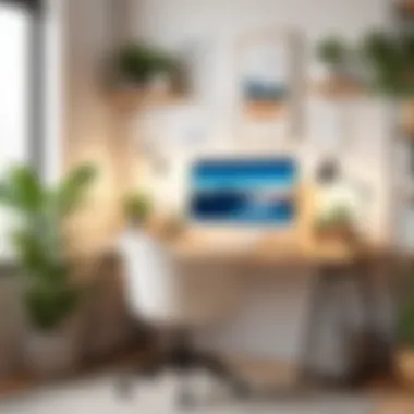 A Serene Workspace for Enhanced Focus A serene workspace designed for productivity