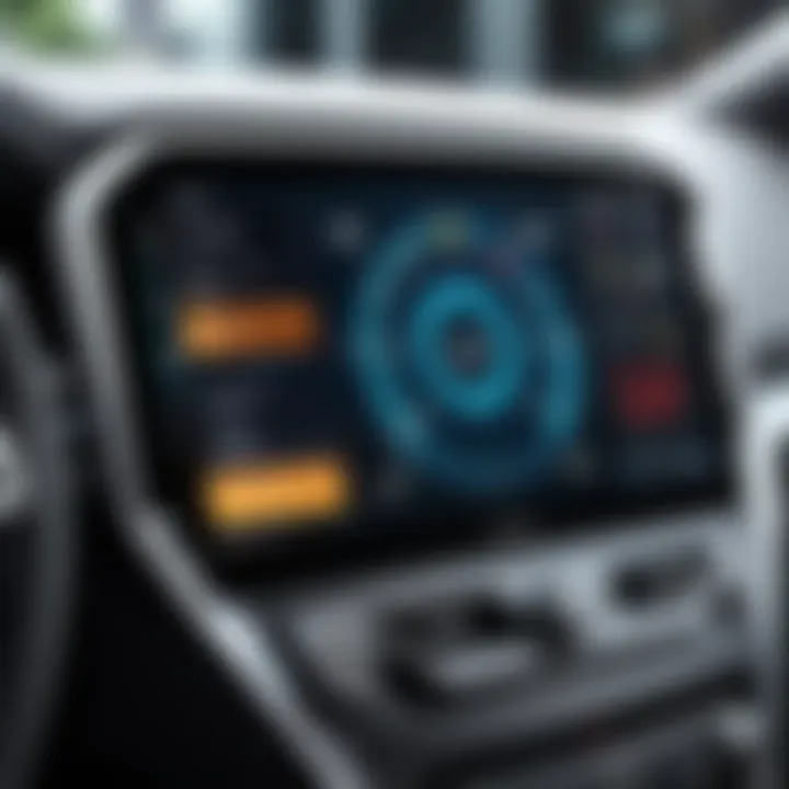 Close-up of a high-quality car dashboard interface