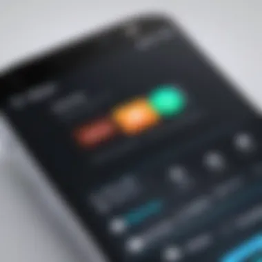 Close-up of a burner phone highlighting its features