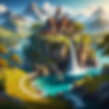 Enchanting Fantasy Find Game World An immersive fantasy world depicted in a find game with enchanting landscapes and hidden treasures