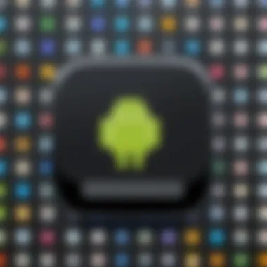 Android Icons Enhancing User Experience A well-organized layout featuring Android icons in use on a device