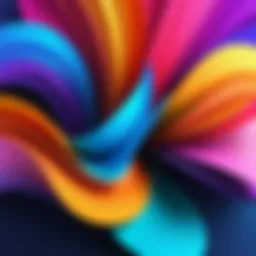 A vibrant abstract live wallpaper design showcasing dynamic colors