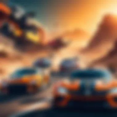 An exciting multiplayer racing scene showcasing competitive players.