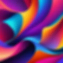 Vibrant abstract wallpaper showcasing color gradients