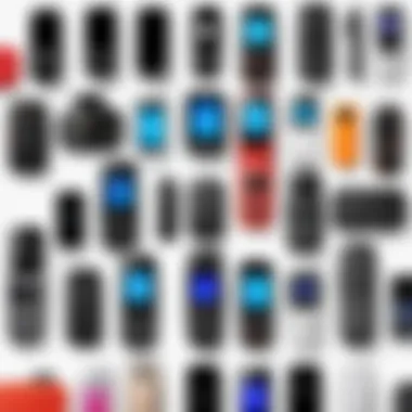 Diverse Styles of Smart Talk Flip Phones An array of smart talk flip phones highlighting their diverse color options and styles.