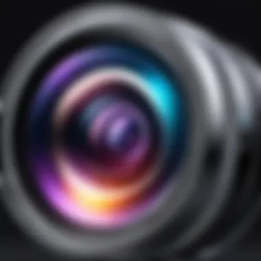 Advanced Technology in iPhone Camera Lens Close-up of iPhone camera lens showcasing advanced technology